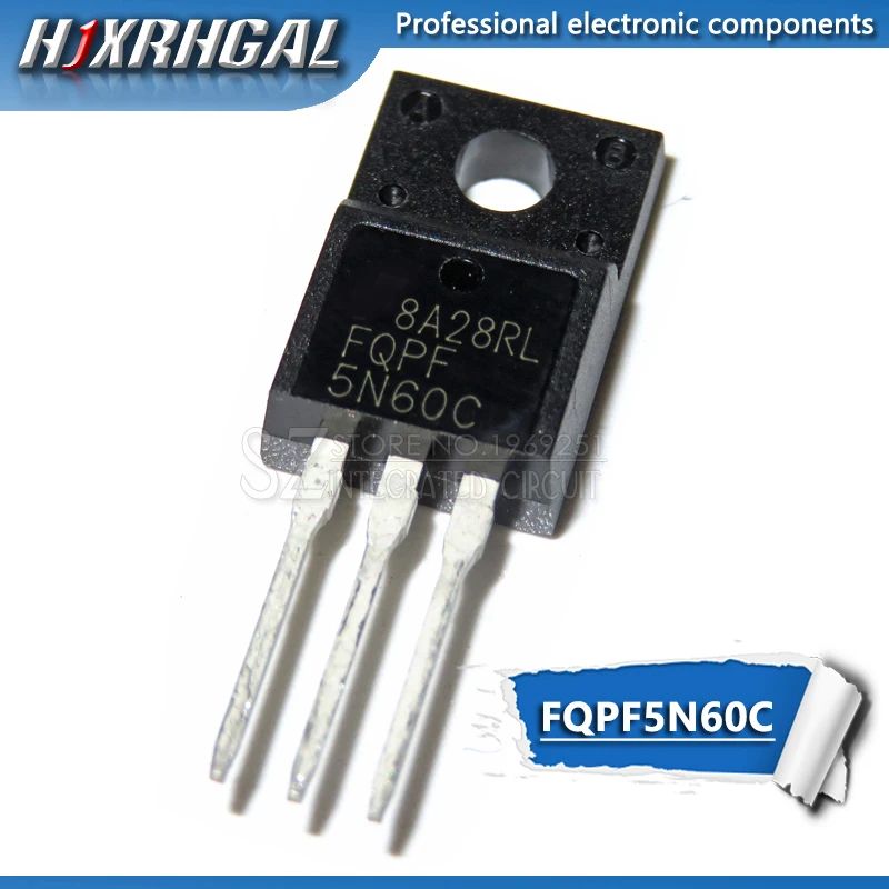 

1 шт., FQPF5N60C, 5N60C, 5N60, TO220F