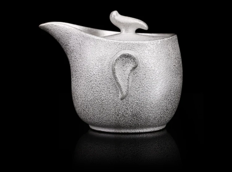 TANGPIN 999 silver and ceramic teapot gaiwan handmade silver tea pot kung fu tea sets drinkware 250ml