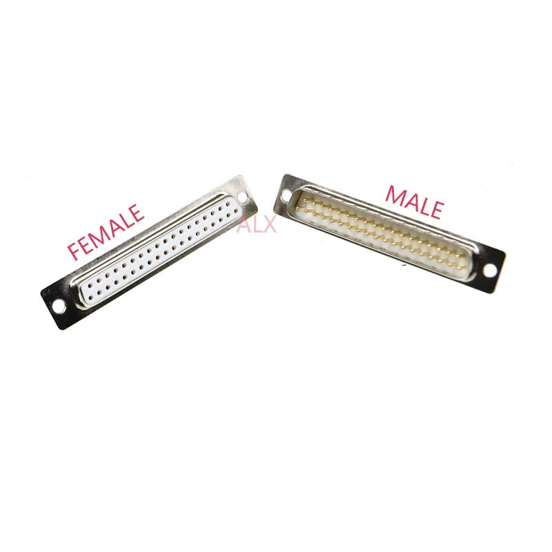 1PCS 3U Gold Plated Solid Pin DB37 MALE FEMALE CONNECTOR Solder Type D-Sub 37pin serial port Adapter 37 pin 37P | Обустройство дома