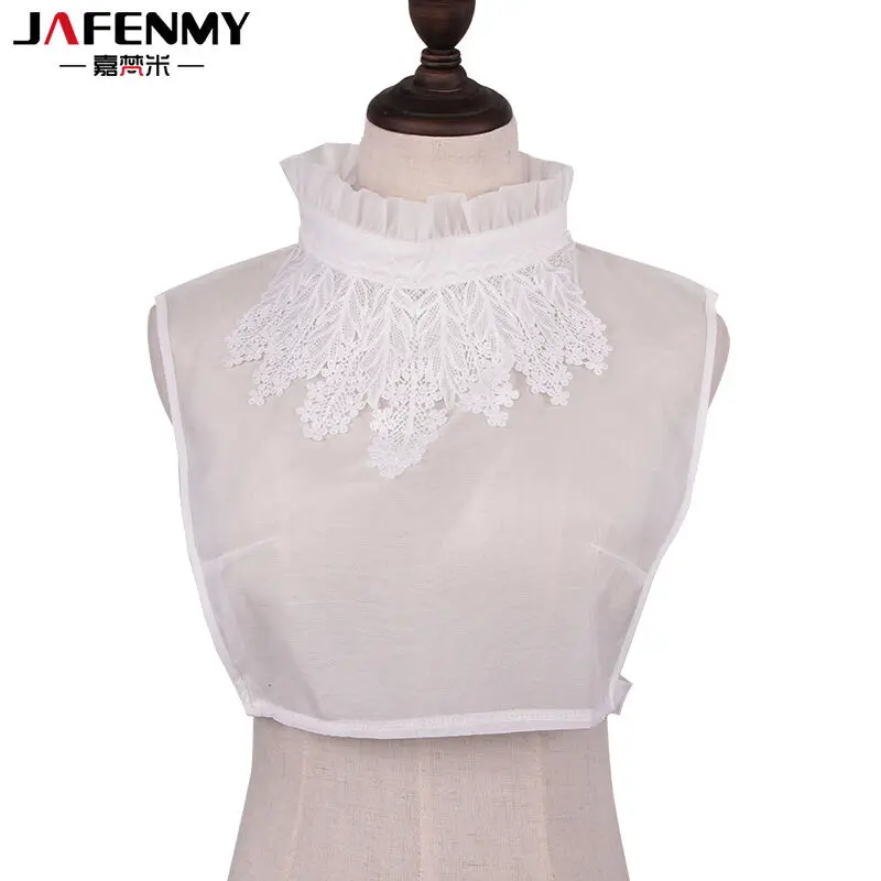 Съемный воротник-стойка для женщин с галстуком черный белый аксессуары одежды |