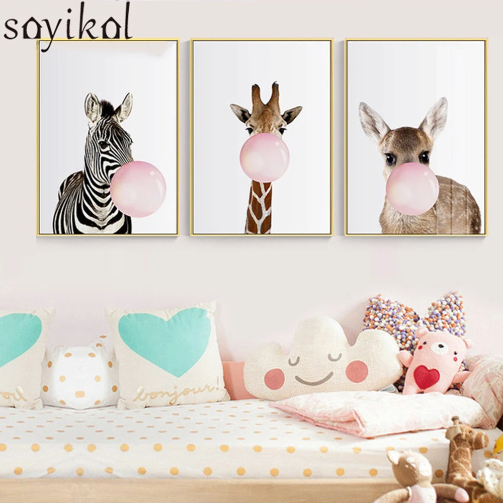 Картина на холсте с изображением жирафа зебры животных постеры и принты