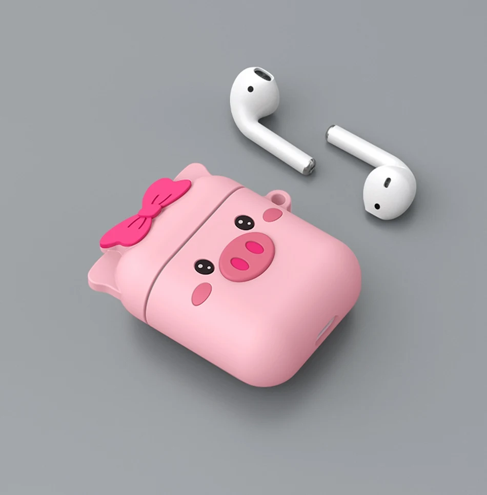 3D чехол для наушников для Airpods, силиконовый чехол с милым мультяшным осликом, чехол для наушников для Apple Air pods, чехол для наушников, аксессуары