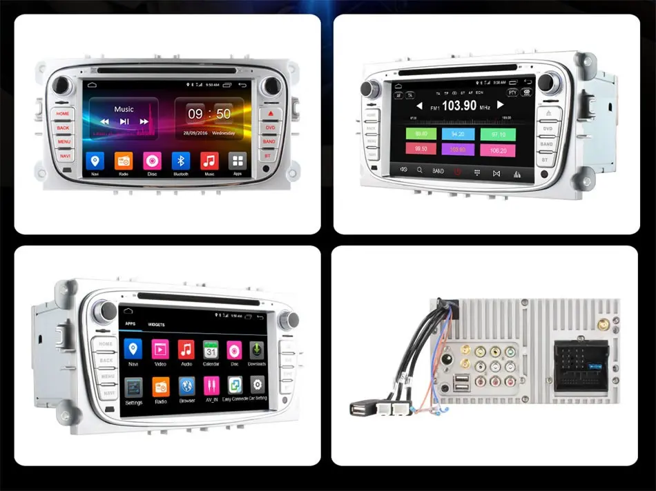 HD Восьмиядерный Android 6,0 2GB ram автомобильный DVD gps радио плеер для Ford Mondeo Focus C S MAX 2007 2008 2009 2010 2011 Kuga Galaxy