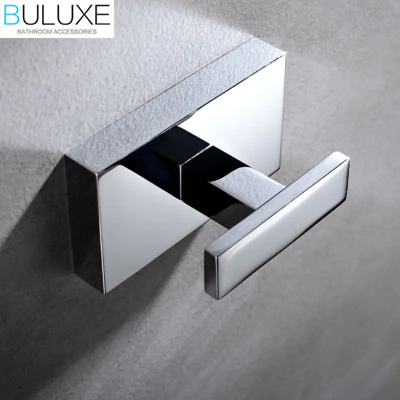 BULUXE латунные аксессуары для ванной комнаты настенная вешалка хромированный