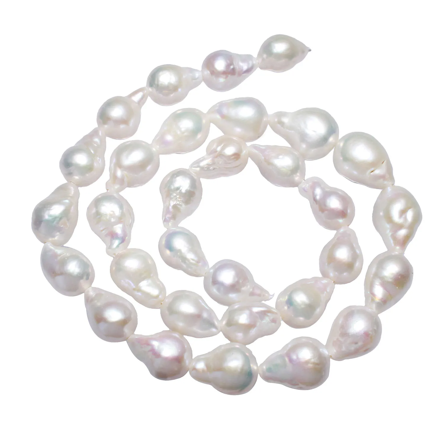 

High Quality Cultured Baroque Freshwater Pearl Beads Nuggets Natural White 9-11mm Approx 0.8mm Sold Per Approx 15.5 Inch Strand