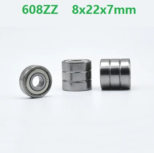 500 шт. 608ZZ 608Z 608 Z ZZ 8x22x7 мм экранированные Глубокие шаровые подшипники радиальный