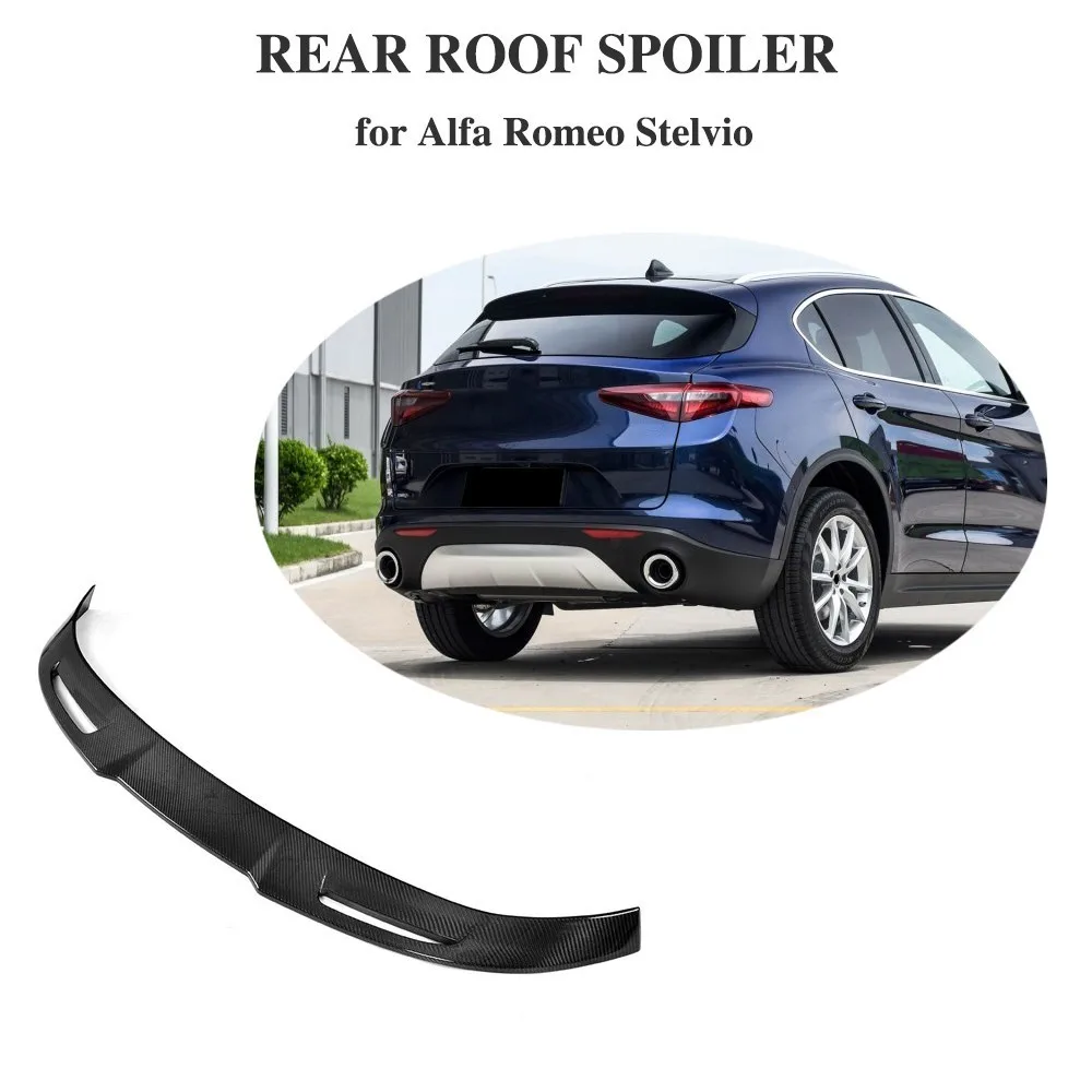 Углеродного волокна крыша окно спойлер для Alfa Romeo стельвио 2017 2018|Спойлеры и