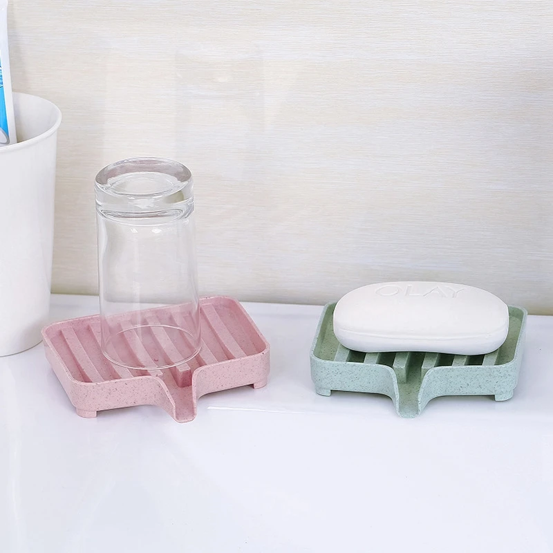 Quality Sponge Holder Storage Rack Drain Soap Box Tray Soapbox 1 Pcs Shower Tool Dish Plate Green/Pink/Blu | Дом и сад