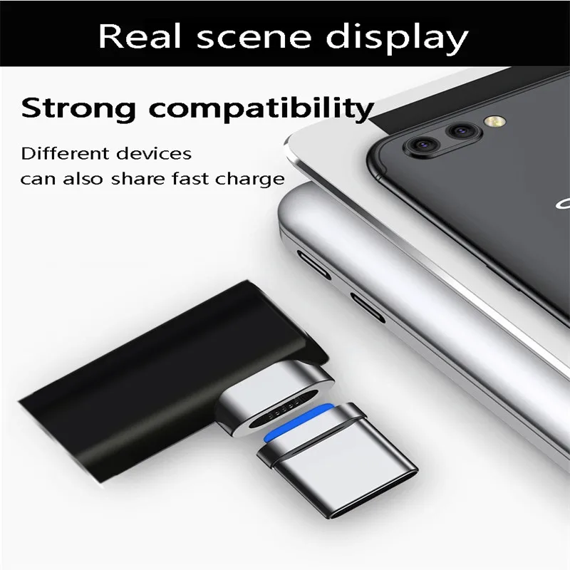 Кабель USB Type C к магнитному адаптеру Type-C для Macbook Samsung S8 S9 One Plus 5 5T 6 с разъемом