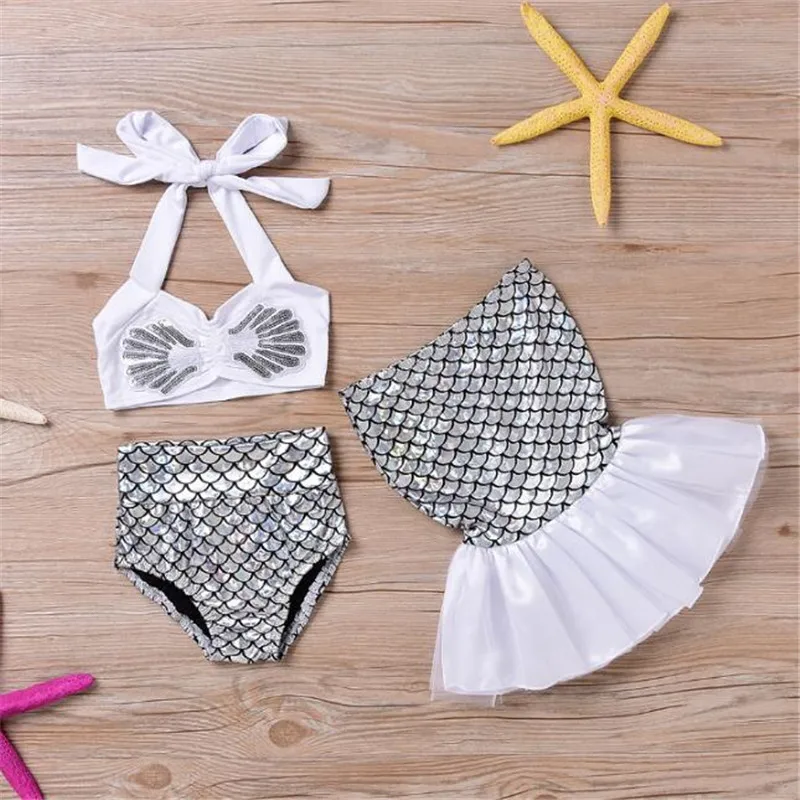 Neploe новый летний Двойка детей комплект бикини Русалка Косплэй купальник со