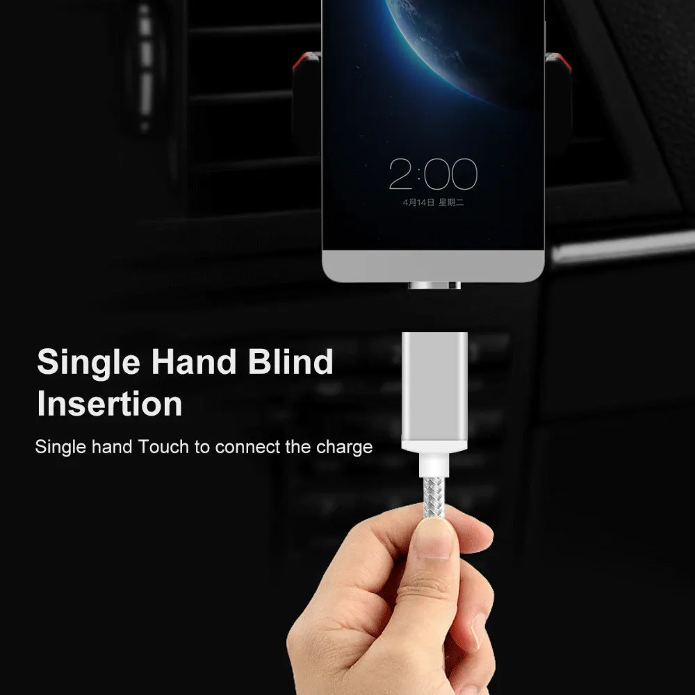 Магнитный кабель Micro USB RAXFLY 2A зарядный шнур для Samsung S4 S5 S6 S7 Edge магнитный