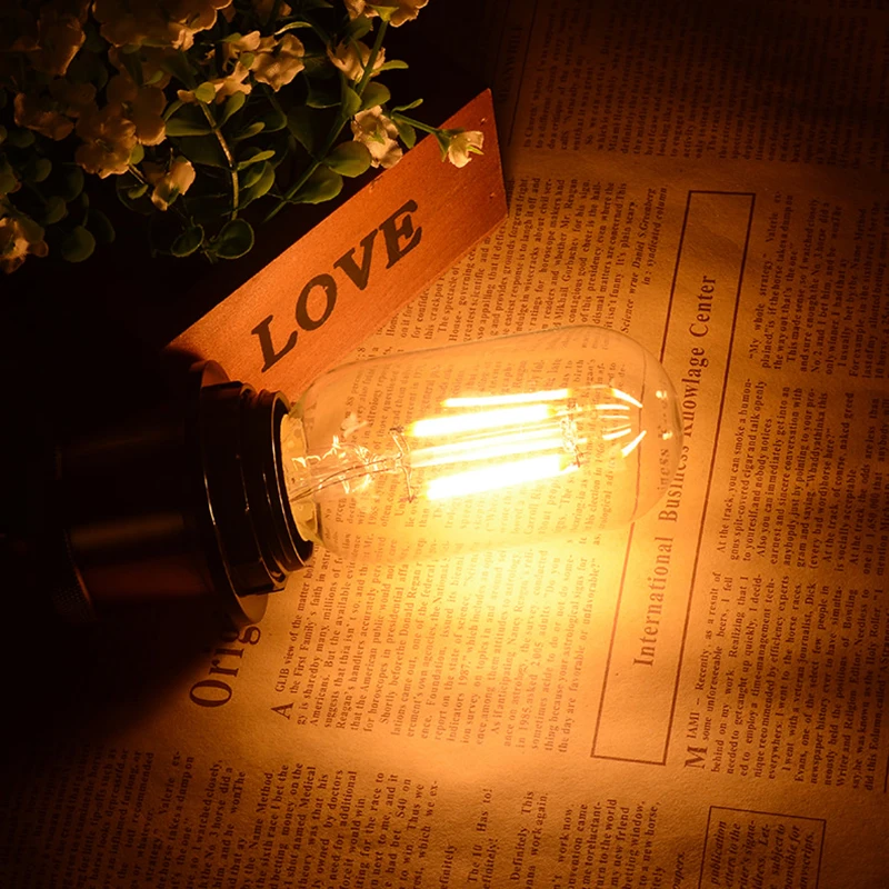 

4PC LED Edison Bulb G45 G80 G95 ST64 A60 Vintage LED Lamp Filament Bulb E27 220V Light 2W 4W 6W 8W Retro Incandescent Lights