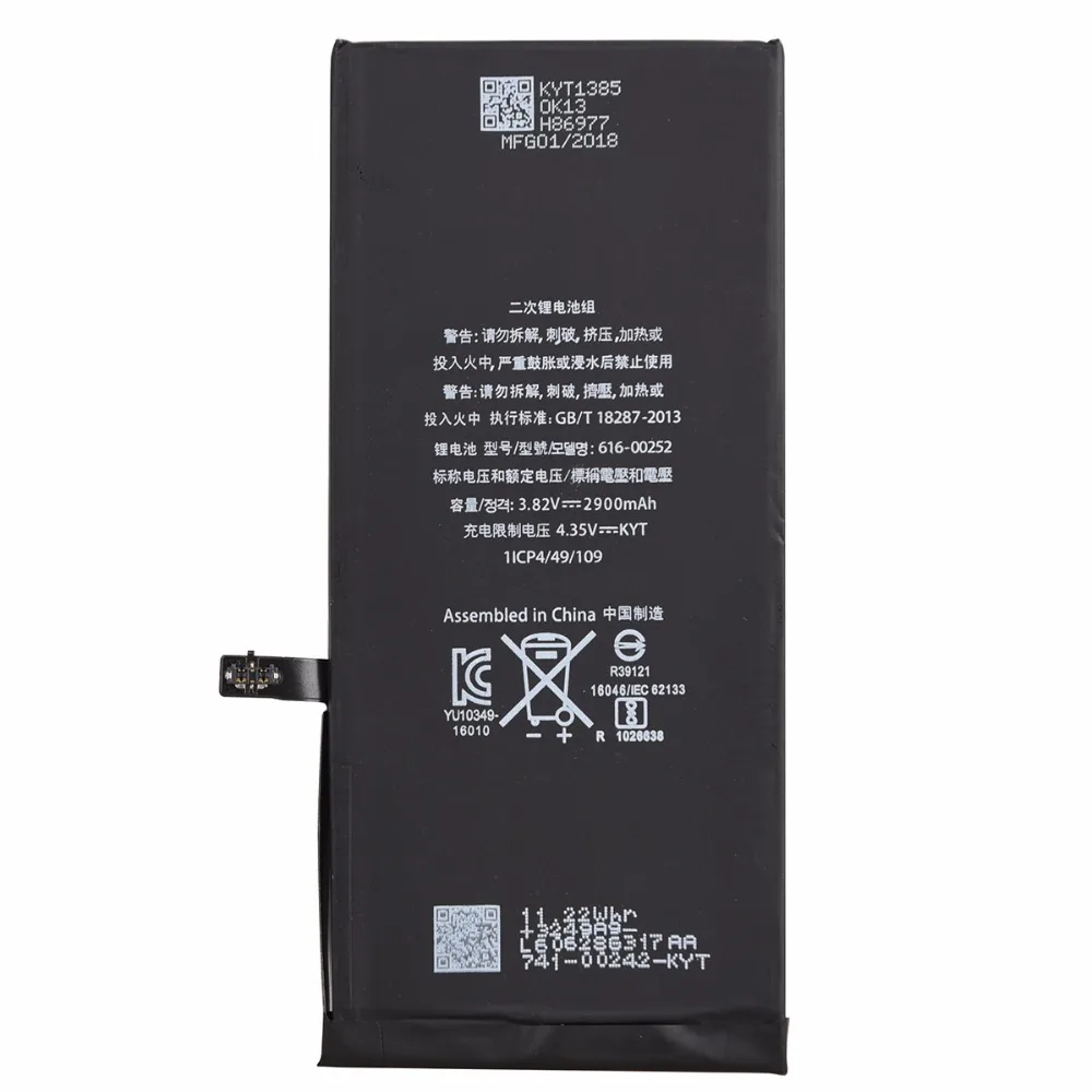 100% Новая батарея для iPhone 7 Plus 2900mAh литий ионная внутренняя замена мобильный