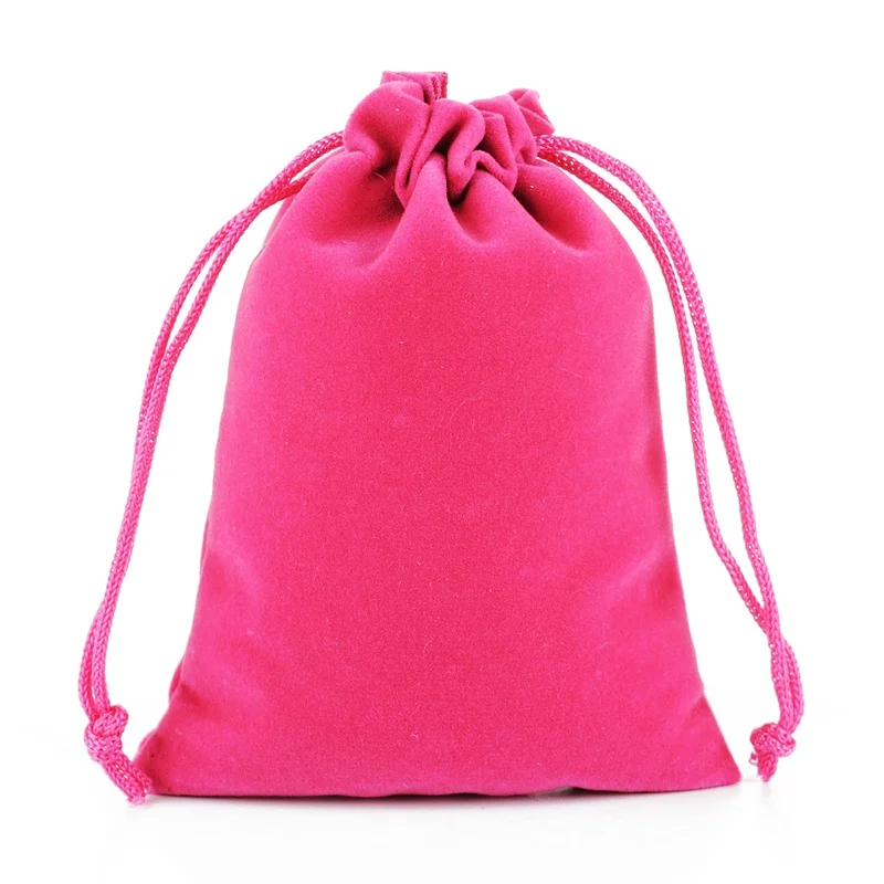 Rose red 100 шт./лот 5*7 см бархатная сумка с мешочком для украшений Рождественский свадебный подарок сумки и мешочки с бархатными сумками - Цвет: Rose red
