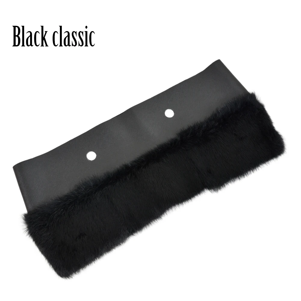 Black classic Tanqu плюшевой отделкой для O BAG термальность плюшевое украшение кроличий мех подходит классический большой мини Obag - Цвет: Black classic
