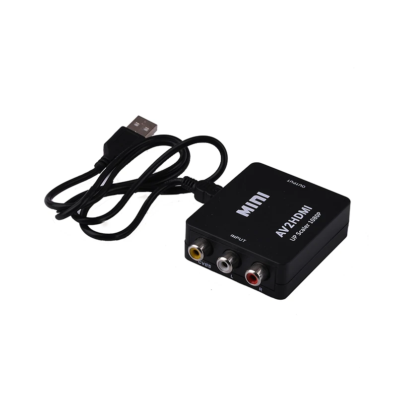 М. uruoi AV к HDMI Scaler адаптер AV2HDMI 1080P видео конвертер RCA AV/CVSB L/R К Поддержка NTSC PAL коробка