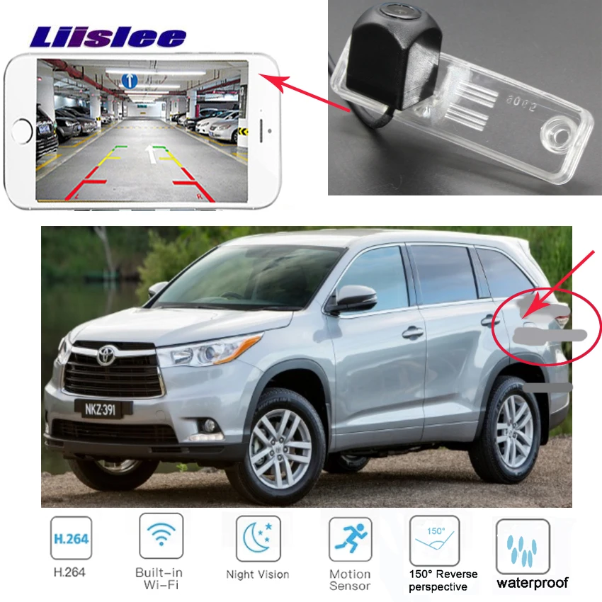 LiisLee беспроводная камера заднего вида для Toyota Highlander Kluger XU40 2007 ~ 2013 CCD вида|Камеры
