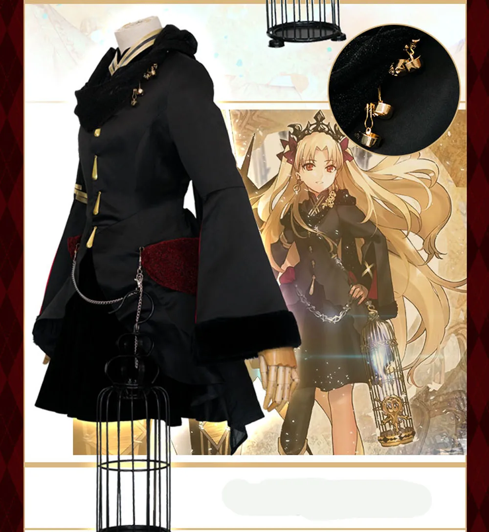 VEVEFHUANG Горячая игра Fate/Grand Order служанка Ereshkigal Irkalla косплей костюм черный Хэллоуин