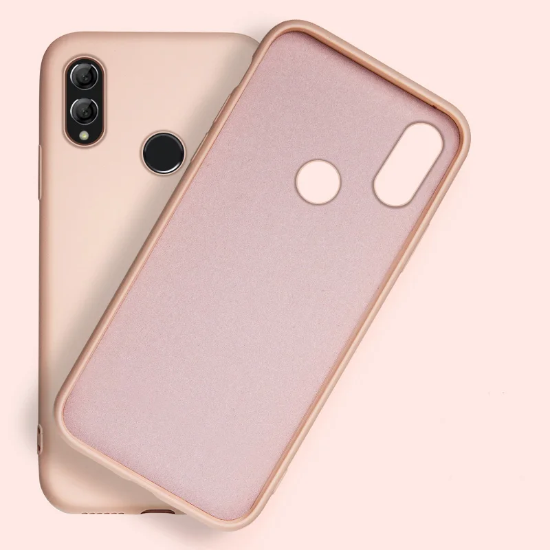 Pink Чехол для huawei Honor 10 lite 9 lite светильник 8x мягкий жидкий силиконовый защитный чехол бампер на honer 10 lite 9 lite 8x8 - Цвет: Pink