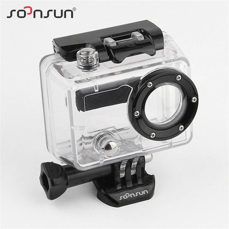 Прозрачный чехол SOONSUN с боковым открытием и внешним микрофоном 3 5 мм для GoPro Hero 2