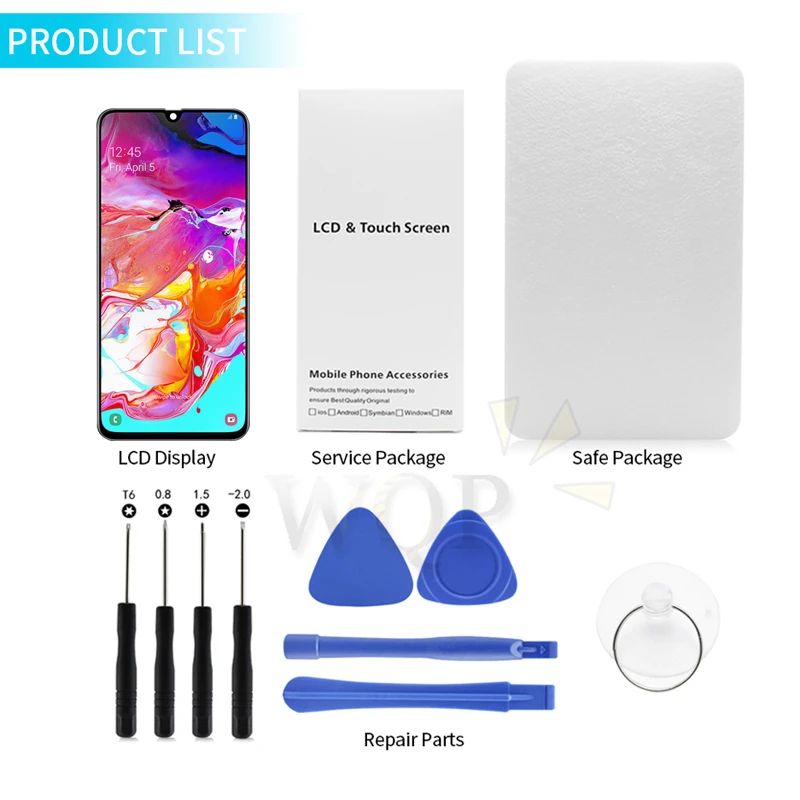 Сенсорный ЖК экран AMOLED для Samsung galaxy A70 A705 A705F с дигитайзером в сборе a70 рамкой SM