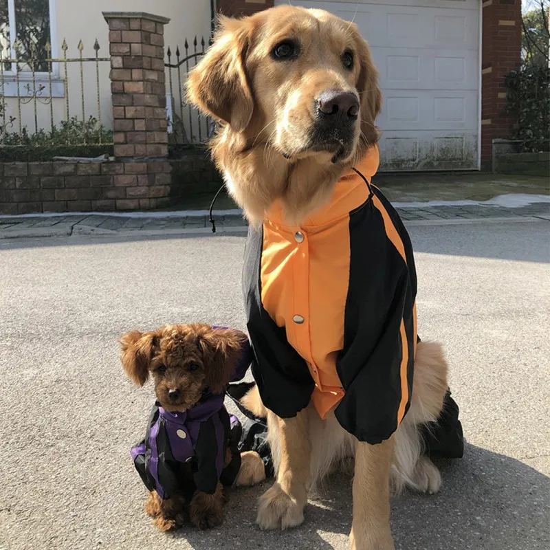 Spring Summer Dog Raincoat Waterproof Clothes Outdoor Rain Coat Jacket Coat 4 Legs Safe Snow Raincoats For Medium Large Dogs