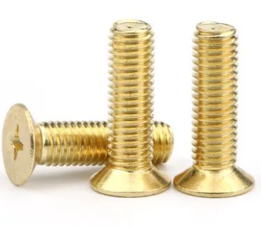 200pcs M2 M2.5 M3 brass flat head screw Copper cross recessed countersunk machine screws |