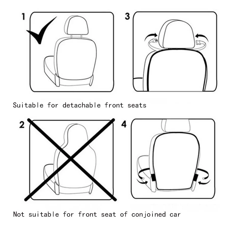 59*43 CM Baby Safety Car Seat Back Strap& Belt Covers PVC Anti-wear/Anti-scratch /Anti kick Pad Car Seats Accessories