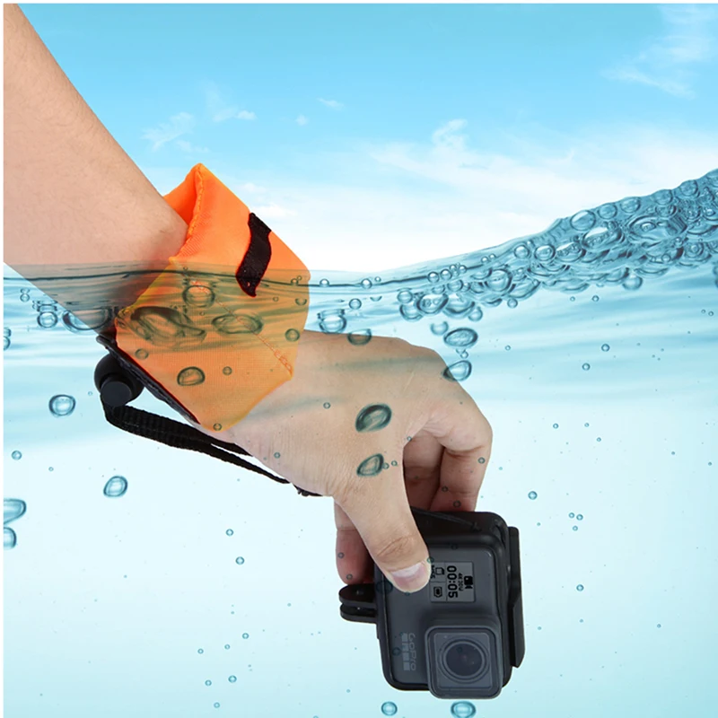 Плавающий ремешок для камеры водных видов спорта gopro hero 7 6 5 black xiaomi yi 4k SJCAM