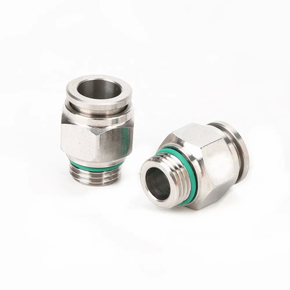 

M8 M10 M12 M20 Male Thread Air Pneumatic 304 Stainless Steel Push In Quick Connector Release Fitting Plumbing Gas
