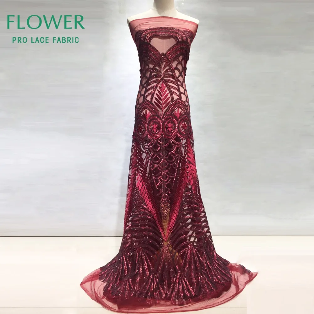 Уникальный стиль Африканский сетка кружево Блестки Ткань 2020 индийский