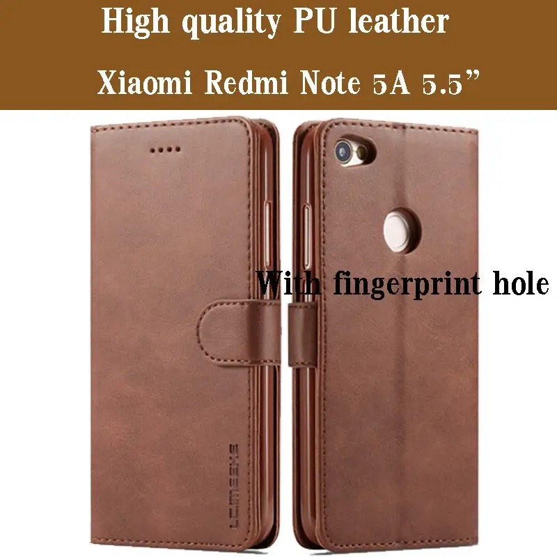 Слот для карты Винтаж кожа флип книги чехол Coque Xiaomi Redmi Nota 5A бумажник телефон