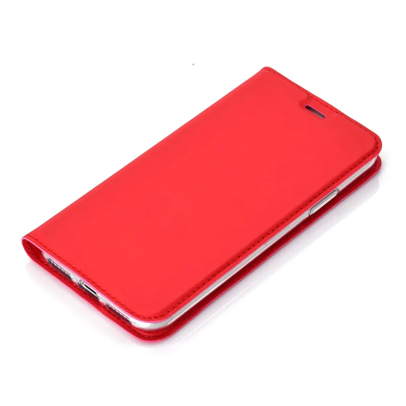 Red Ультра тонкий магнитный мягкий чехол-книжка из гладкой кожи для iPhone X XS MAX XR 6s 7 8 Plus 11 Pro держатель для карт чехол-подставка - Цвет: Red