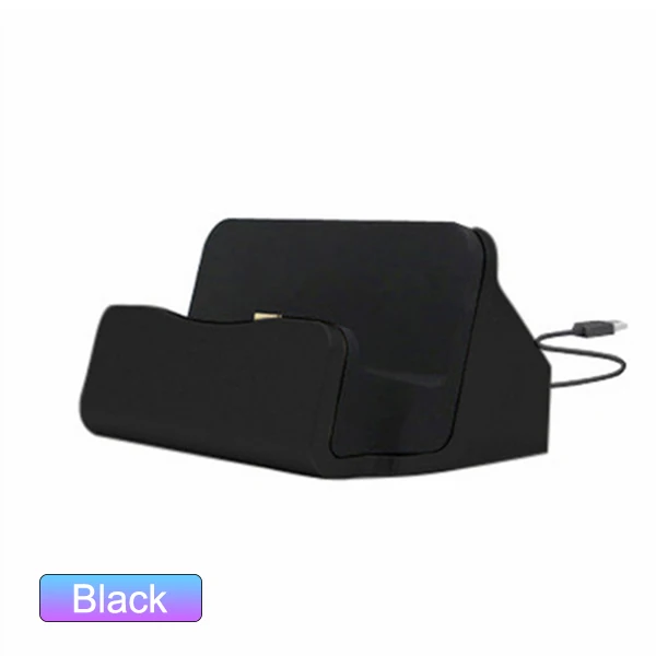 Black Док-станция для зарядки USB кабель синхронизации Зарядное устройство База для iPhone для телефона Android Type-C стенд держатель зарядная настольная базы станции - Тип штекера: Black