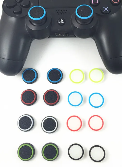 16 шт. цветные силиконовые аналоговые колпачки для джойстика Sony PS4 Dualshock Slim Pro Xbox one