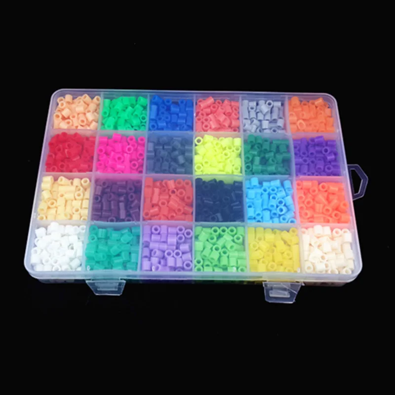 2400 шт./4800 шт. 24 цвета бусины Hama 5 мм Perler творческие Пазлы для творчества пазлы Tangram