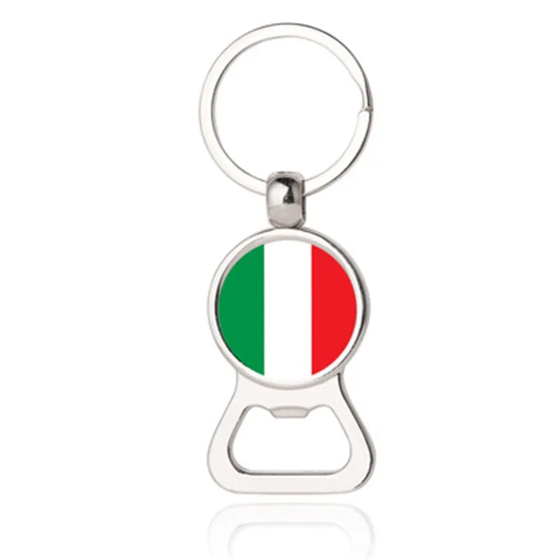 Hot Creative Italy United Kingdom Chile Flag Time Gem Multifunction Keychain Metal Beer Opener Accessories | Украшения и