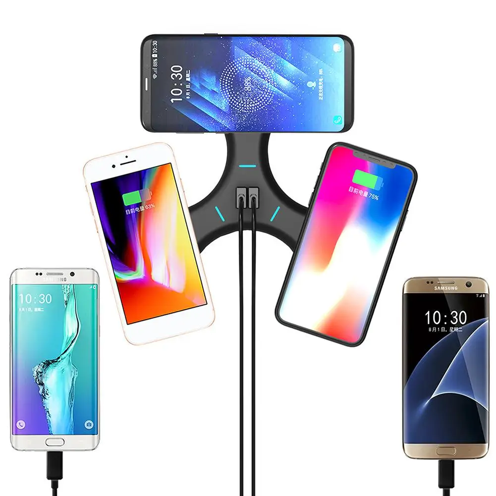 Беспроводное зарядное устройство 3 в 1 с гироскопом для Apple Phone 8/X Samsung Huawei|Зарядные