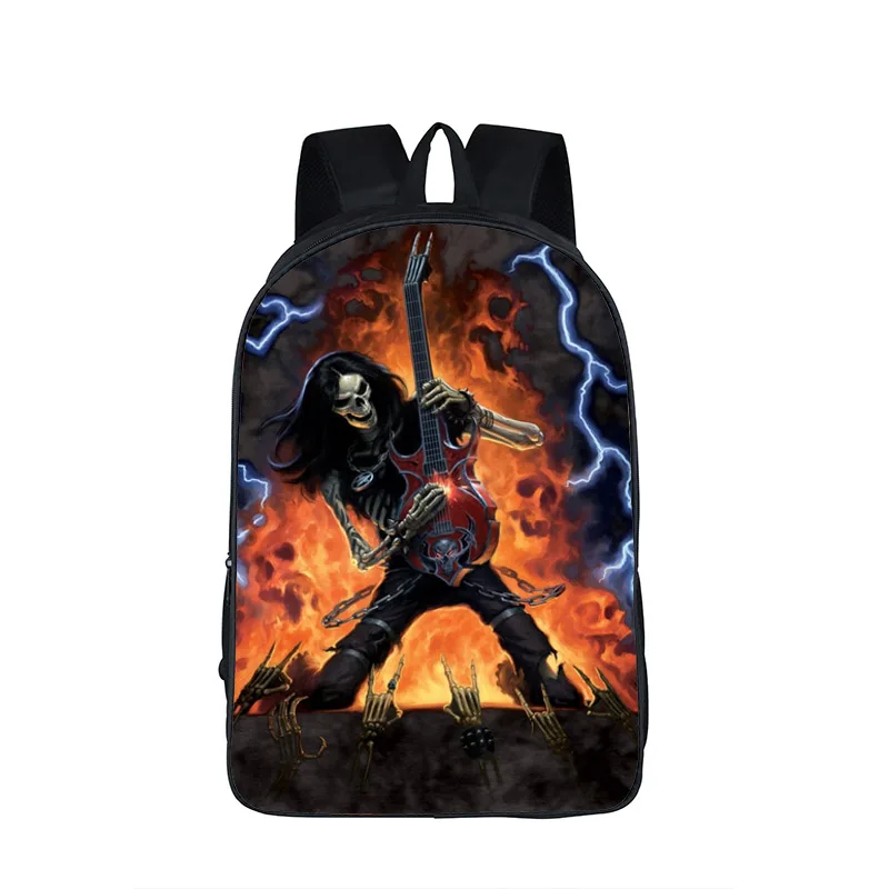 Рюкзак Rock Cold Skull, школьная сумка в стиле аниме, Мультяшные рюкзаки, Детская мода, рюкзак для ноутбука, рюкзак для путешествий для мальчиков-подростков - Цвет: Skull Backpack 07