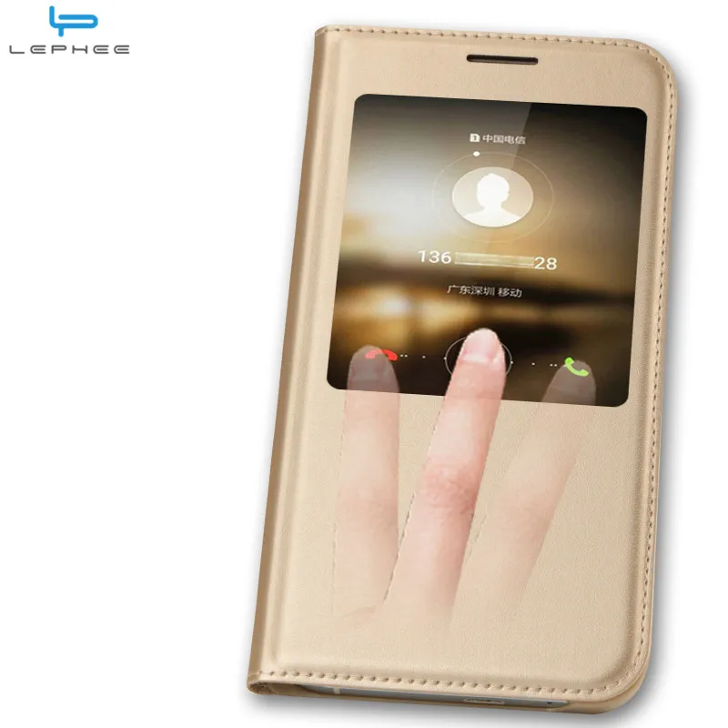 LEPHEE для huawei Ascend G7 чехол для huawei G7 C199 откидной Чехол кожаный чехол с окошком для просмотра полный G7 защитный чехол s 5,5"