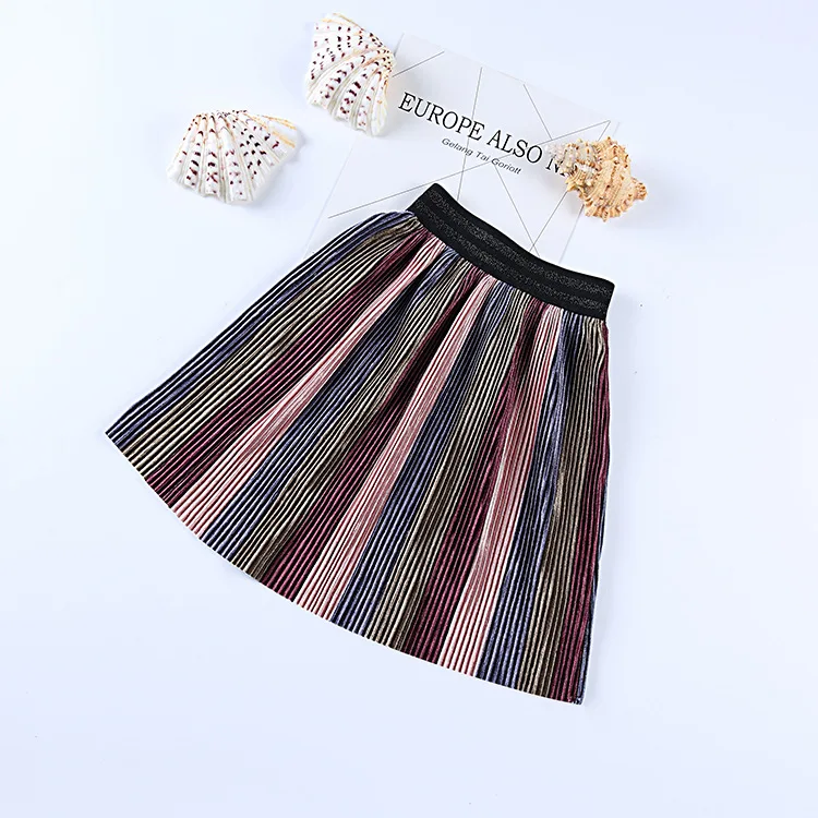 Г. Новая весенняя плиссированная юбка в европейском и американском стиле бархатное модное короткое платье одинаковые юбки разных цветов для маленьких принцесс от 3 до 8 лет