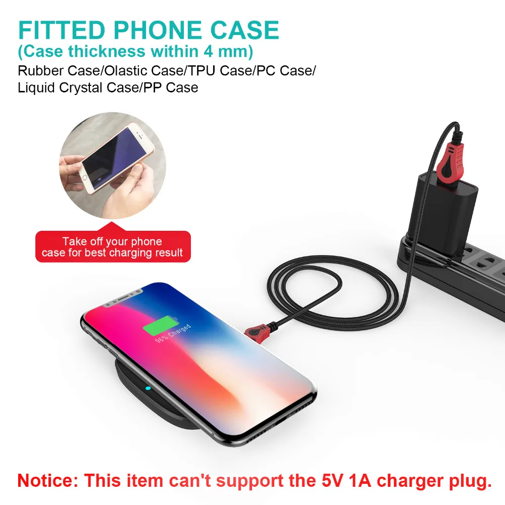 Беспроводное зарядное устройство Qi 15 Вт для беспроводной зарядки через USB Samsung