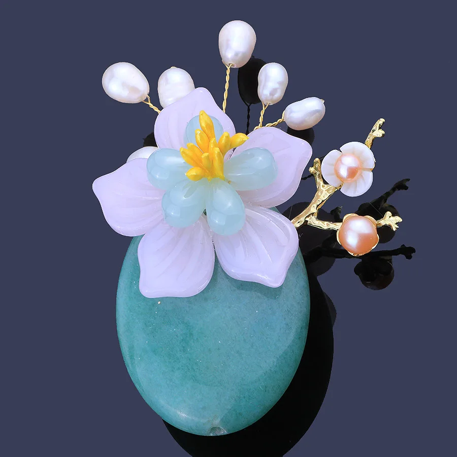 Женский Букет с жемчугом из натурального камня ручной работы модные булавки