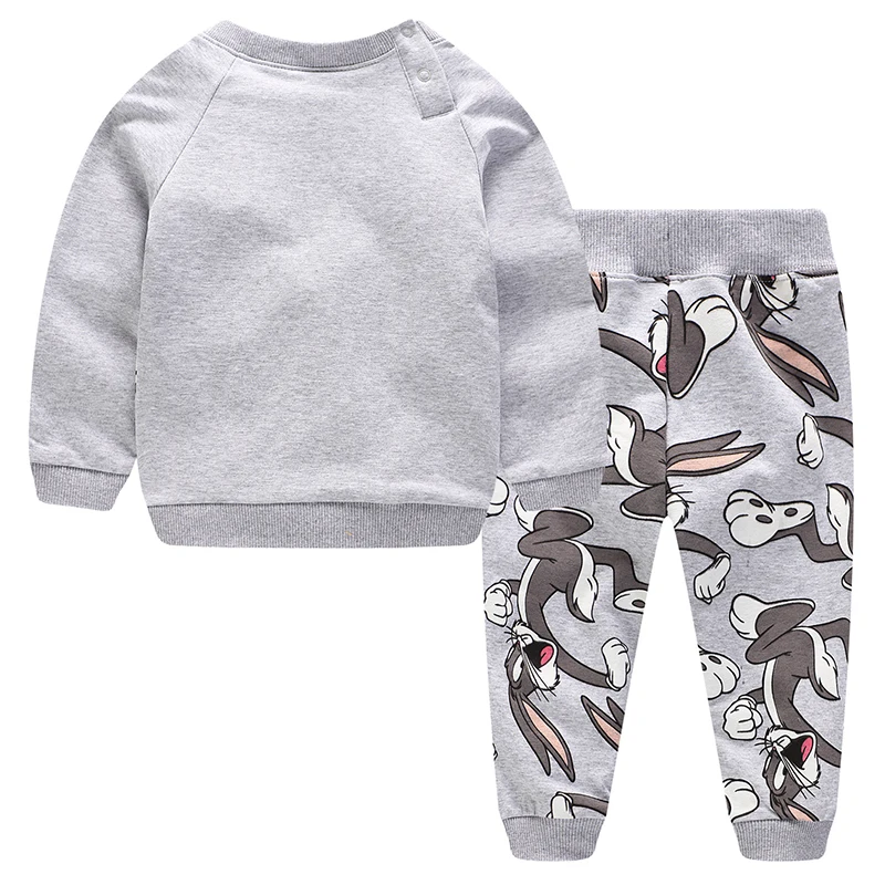 Хлопковые носки унисекс с длинным рукавом серый милый кролик печатных От 1 до 6