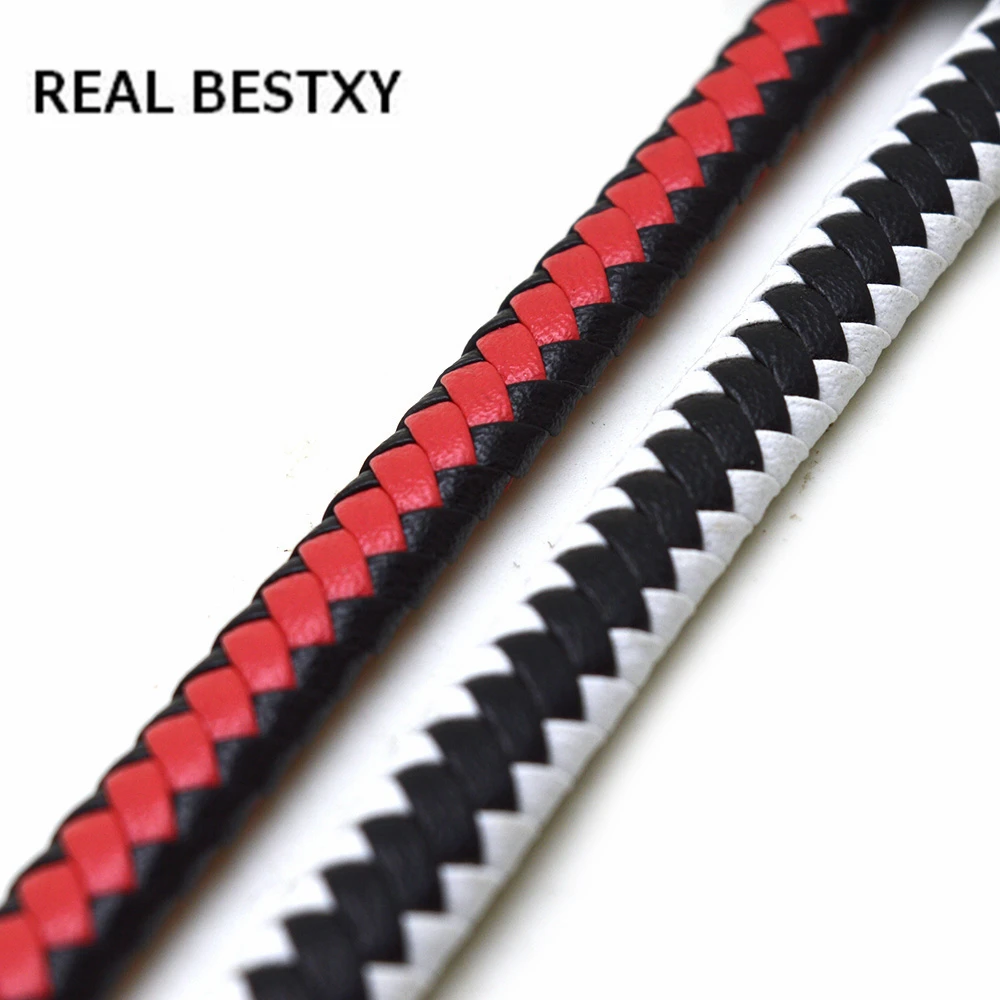 Плоский плетеный шнур BESTXY 8 мм * 5 кожаный нить нитка сделай сам изготовление