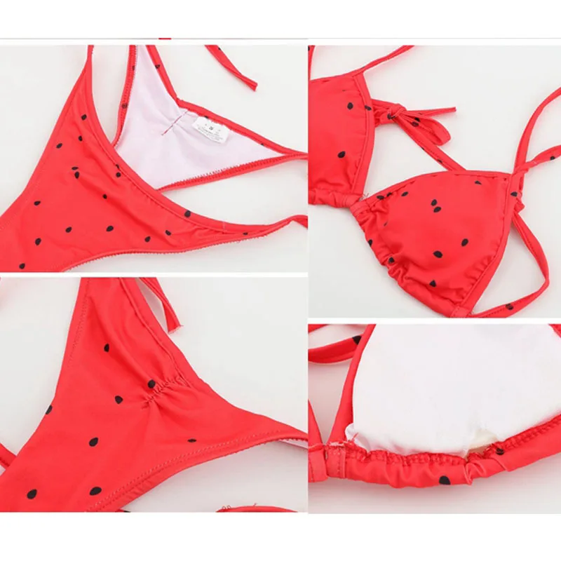 Бикини 2018 сексуальный женский купальник Бразильский бикини с принтом семена