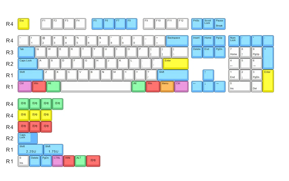 Мел рукав keycap PBT краситель-Sub Вишневый профиль 124 ключей для вишни механическая клавиатура MX fit FC660