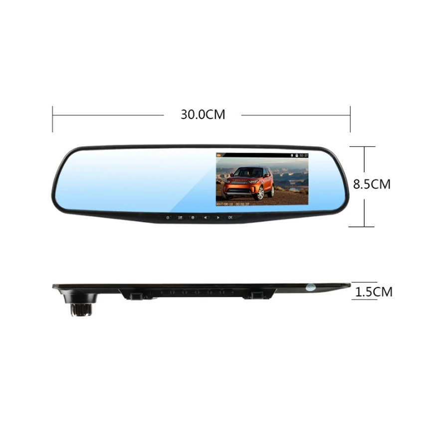 LiisLee HD 1080P Автомобильный видеорегистратор зеркало 4 3 дюймов для TOYOTA Camry Авто