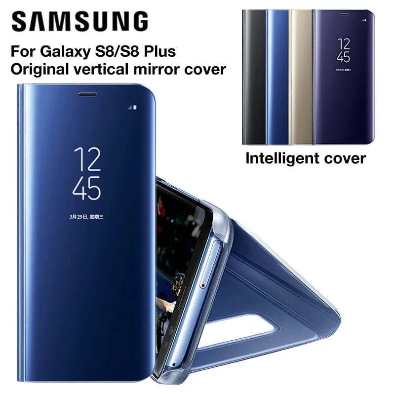 Оригинальный зеркальный чехол для Samsung прозрачный телефона EF ZG955 Galaxy S8 + S8Plus SM G955