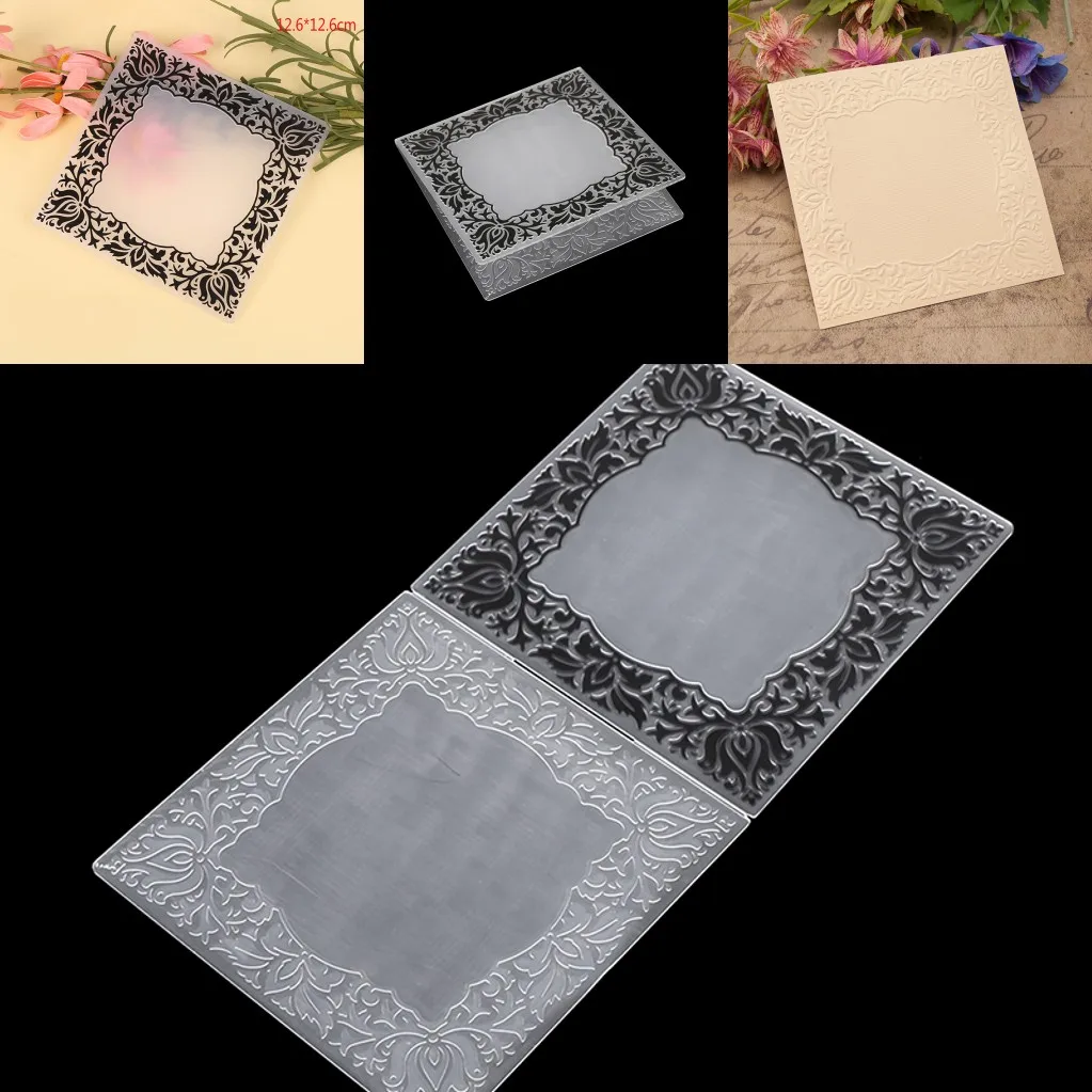 4 вида пластиковых штампов для тиснения прозрачные штампы вырезания фоторамка